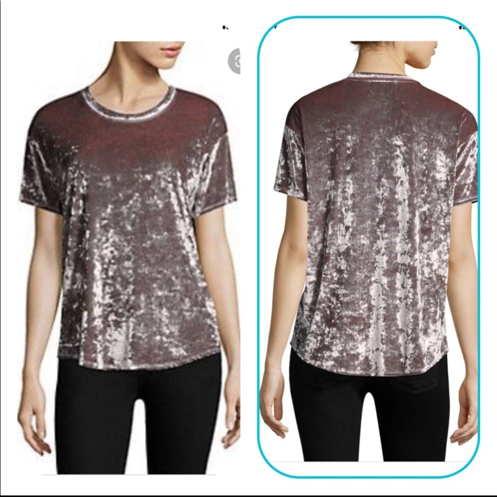 Feel the Piece Arielle Pink Crushed Velvet Tee